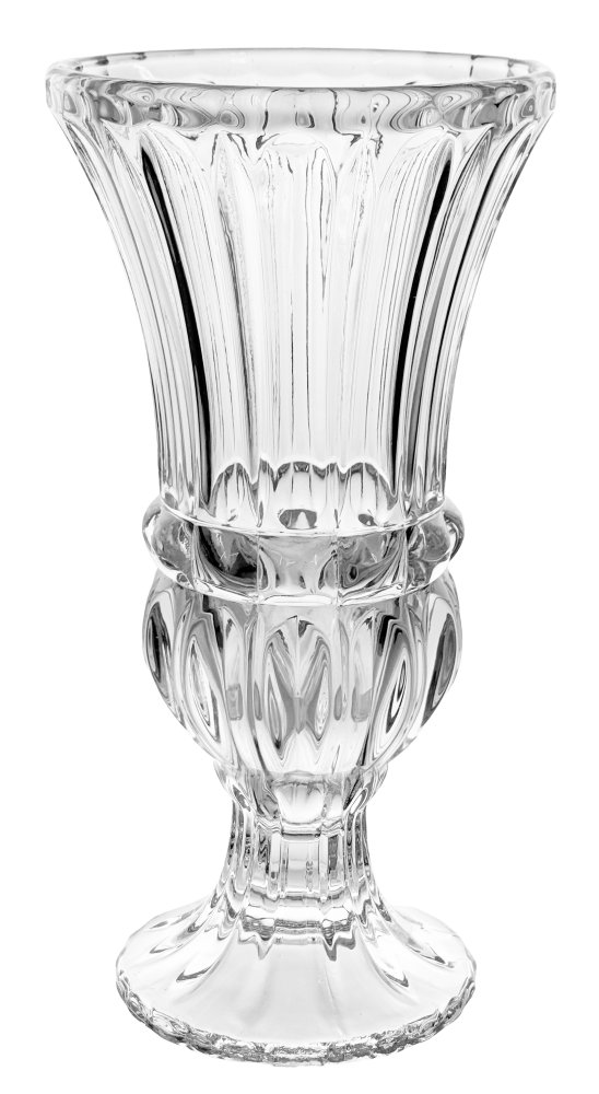 Стеклянная урна прозрачная, диаметр 12, высота 24 см.