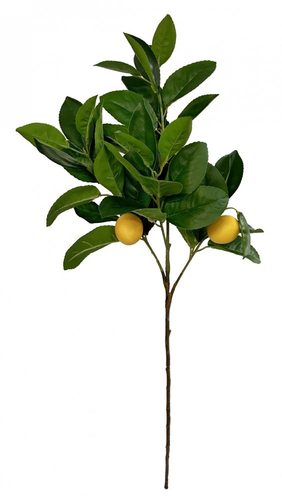 Искусственная ветка с лимонами, 70 см
