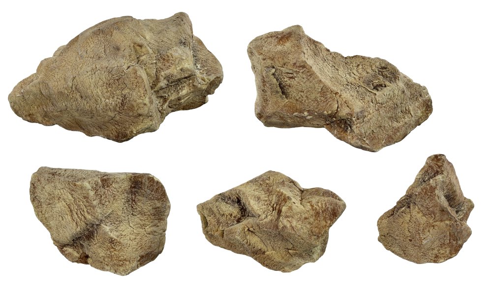 Комплект из 5 искусственных камней кремового цвета 30-70 см