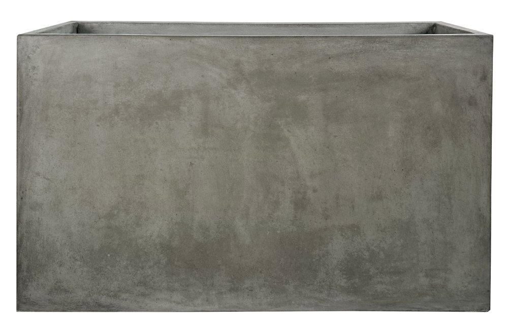 Бетонное кашпо серое 100x30x70 см