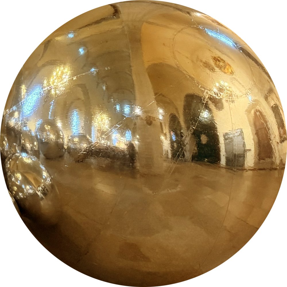 Надувной шар из ПВХ, блестящий-золотой, 300 см