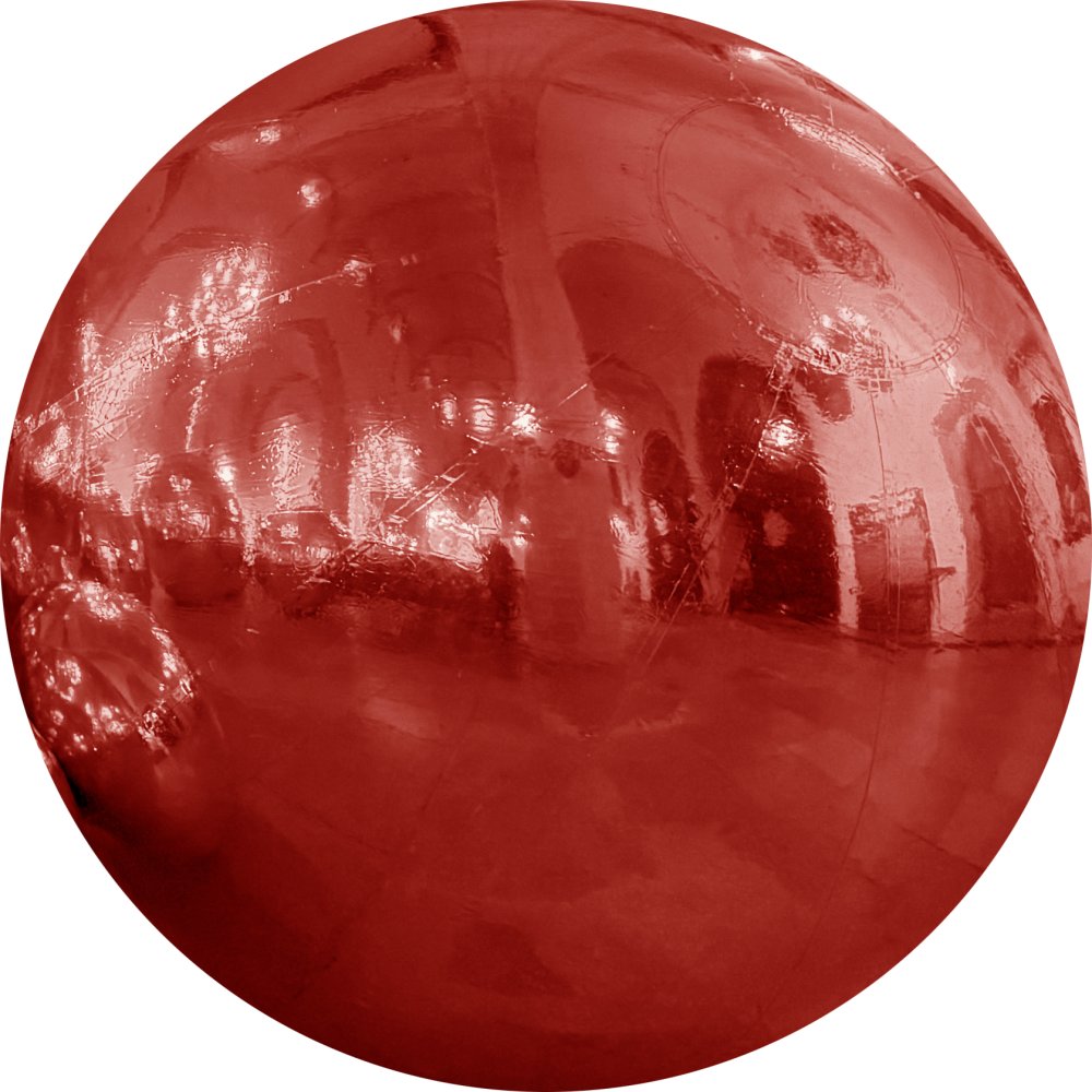 Надувной шар из ПВХ, блестящий красный 300 см