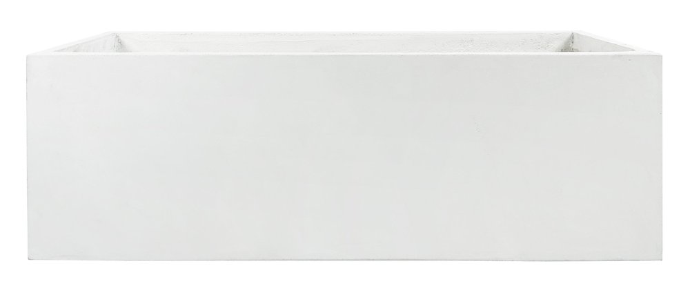 Бетонная кашпо белая 100x30x35 см
