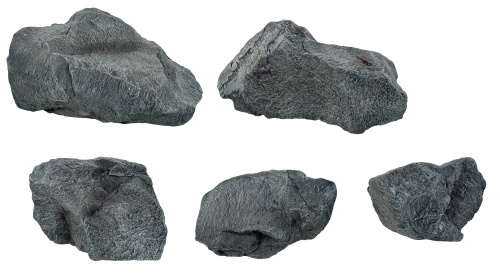 Комплект из искусственного камня 5 серых 30-70 см