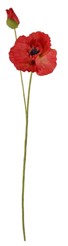 Мак с бутоном красный 75 см