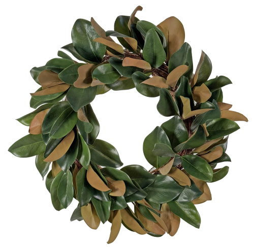 Венок из магнолии зеленый 65 см