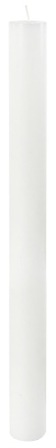 Свеча цилиндрическая стеариновая белая, диаметр 38 мм, высота 50 см.