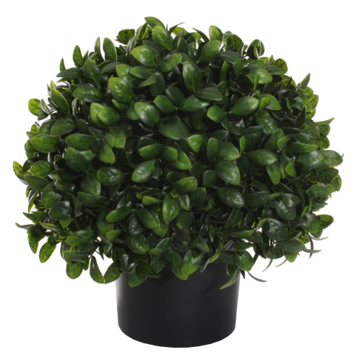 Искусственный растительный топиарий из самшита с крупными листьями в горшке, 40 см