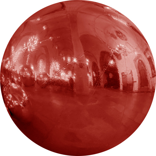 Надувной шар из ПВХ, блестящий красный 300 см