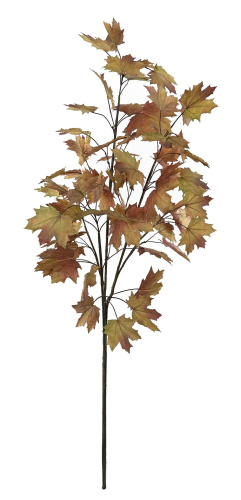 Искусственная ветка клена коричнево-желтая, 200 см