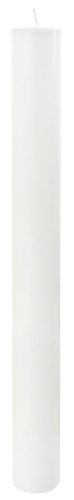 Свеча цилиндрическая стеариновая белая, диаметр 38 мм, высота 40 см.