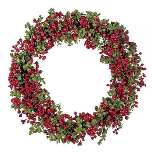 Венок из ягод с зеленью 60 см