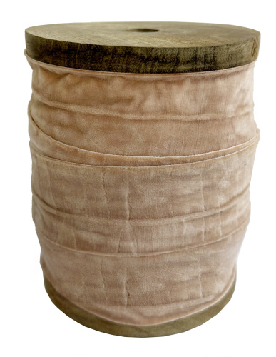 Лента бархатная 50 мм на катушке пыльно-розовая 25 м